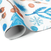 winterblaaspapier cadeaupapier (Rol Hoek)