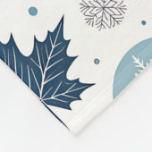 Winterbladeren en sneeuwvormen Fleece Deken (Hoek)