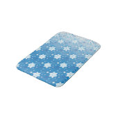 Winterblauw- en witsneeuwvlokken badmat (Gekanteld)