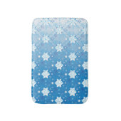 Winterblauw- en witsneeuwvlokken badmat (Voorkant Verticaal)