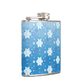 Winterblauw- en witsneeuwvlokken heupfles (Rechts)