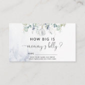 Winterblauw hoe groot is mama's buik informatiekaartje (Voorkant)