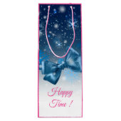 Winterblauw Wijn Cadeautas (Achterkant)