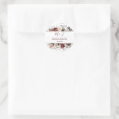 Winterbloei - Bourgondië - Bruiloft | Ronde Sticker (Tas)