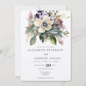 winterbloem | Vakantie bruiloft Kaart (Voorkant)