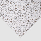 Winterbloemen bruin blauw tissuepapier (Detail)