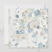 Winterbloemen Cotswold Romantisch Vierkant Trouwen Kaart (Achterkant)