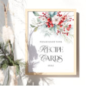 Winterbloemen Laat hier uw receptkaart achter Poster