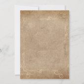 winterbloemen op vervaagd perkament kaart (Achterkant)