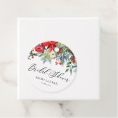 Winterbloemenkrans Bruiloftsfeest Bedankjes Labels (In situ)