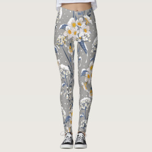 Winterbloesem: Delicaat bloemmotief Leggings