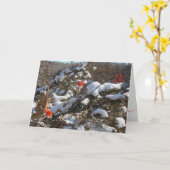 "Winterbloesems" kerstkaart Kaart (Gele Bloem)