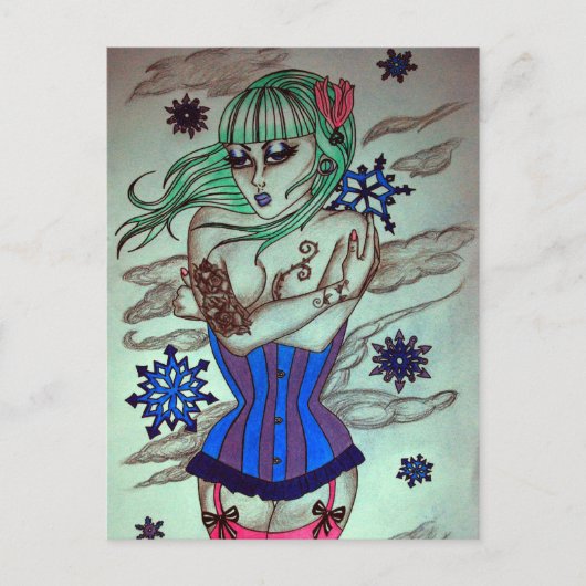 winterblues briefkaart (Voorkant)