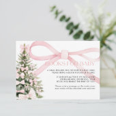 Winterboeken voor Baby Kaart Pink Bow (Staand voorkant)