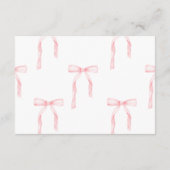 Winterboeken voor Baby Kaart Pink Bow (Achterkant)