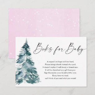 Winterboeken voor baby roze gouden meisjes informatiekaartje