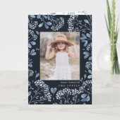 winterboeket | Gevouwen Chanoeka-fotokaart Feestdagen Kaart (Voorkant)