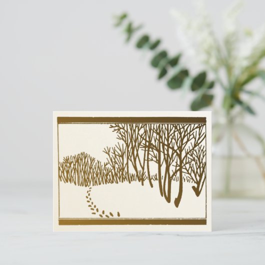 Winterbomen Briefkaart (Staand voorkant)