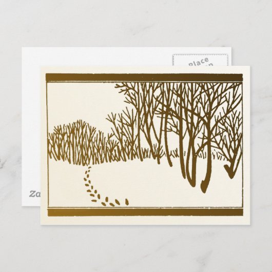 Winterbomen Briefkaart (Voorkant / Achterkant)