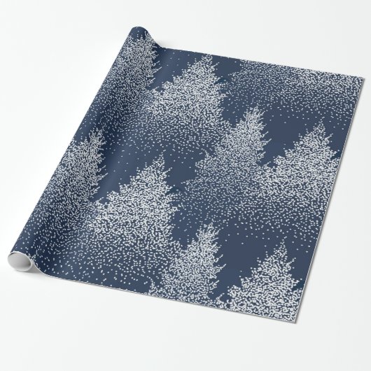 Winterbomen Cadeaupapier (Uitgerold)