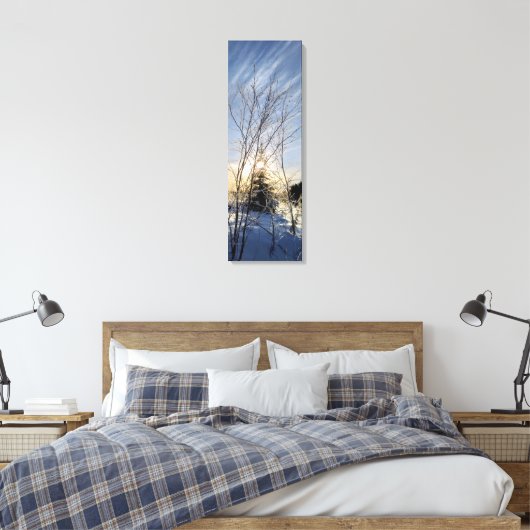 winterbomen canvas afdruk (Insitu (Slaapkamer))