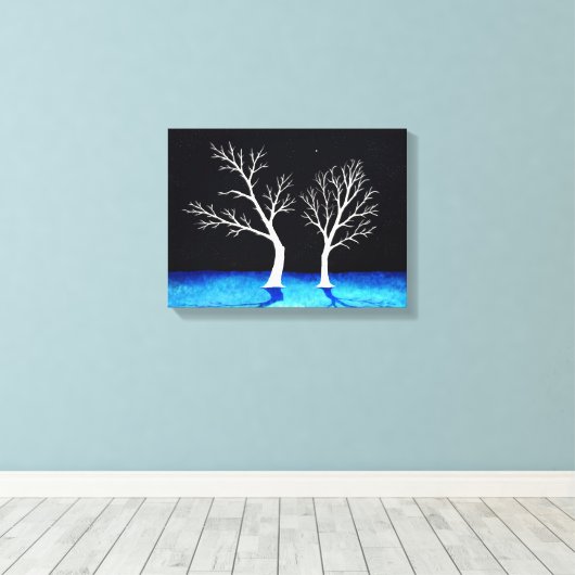 Winterbomen – Canvas Print (Insitu (Houten vloer))