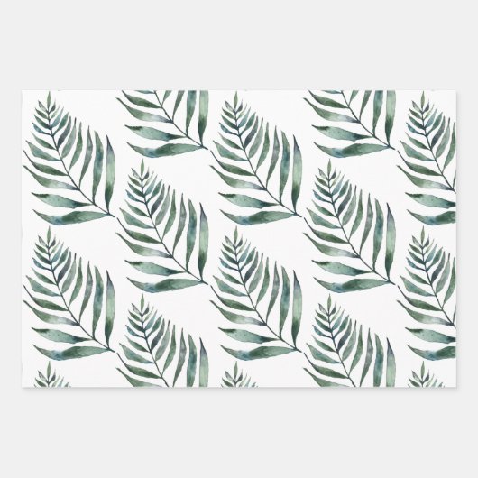 Winterbomen en -bladeren inpakpapier vel (Voorkant 3)