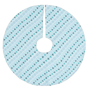 Winterbomen en sneeuwvlokken Patroonblauw Kerstboom Rok