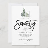 Winterbomen feestelijke uitnodiging voor 70e verja (Voorkant)