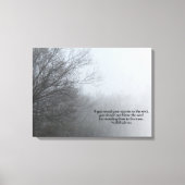 Winterbomen in Fog - Khalil Gibran Quote Canvas Afdruk (Voorkant)