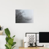 Winterbomen in Fog - Khalil Gibran Quote Poster (Thuiskantoor)