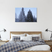 Winterbomen in het landschap van Dawn Montana Canvas Afdruk (Insitu (Slaapkamer))