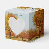 winterbomen in het schilderachtig najaarslandschap bedankdoosjes (Voorkant Zijde)