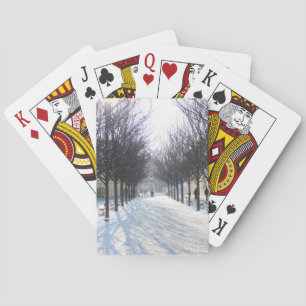 Winterbomen in Praag (tsjechische republiek) Pokerkaarten