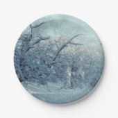 Winterbomen Landschap Papieren Bordje (Voorkant)