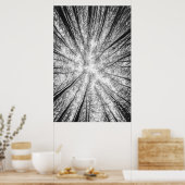 Winterbomen silhouet #1 poster (Keuken)