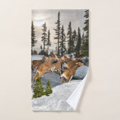 winterbomen Sneeuw en loopster Handdoek (Handdoek)