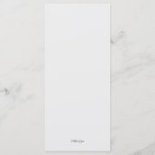 Winterbomen Snowflake Weddenschappen Menu (Achterkant)