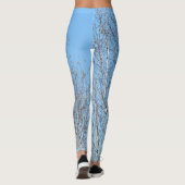 Winterbomen tegen blauwe hemel leggings (Achterkant)