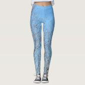 Winterbomen tegen blauwe hemel leggings (Voorkant)