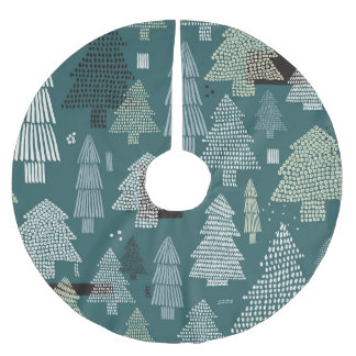 Winterbomen, vintage kerstpatroon. kerstboom rok