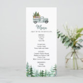 Winterbomen Woodland Animals Menu (Staand voorkant)