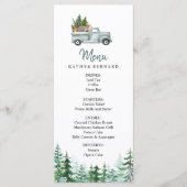 Winterbomen Woodland Animals Menu (Voorkant)