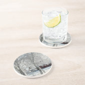 Winterbomen Zandsteen Onderzetter (Zijkant)