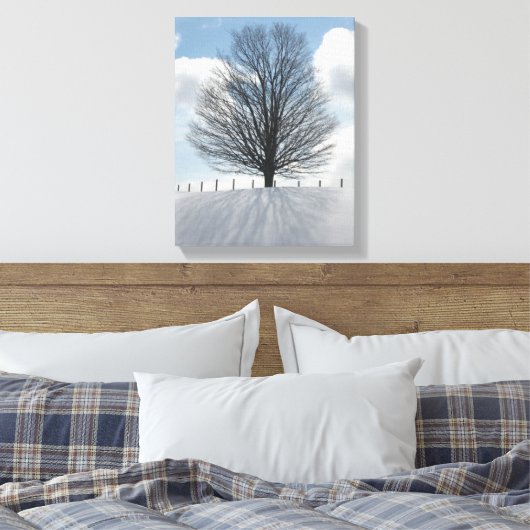 Winterboom in Michigan Fotodoek Kunstdruk Canvas Afdruk (Insitu (Slaapkamer))