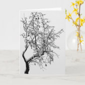 Winterboom Kaart (Gele Bloem)