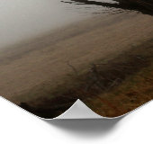 Winterboom nevelige weide poster (Hoek)