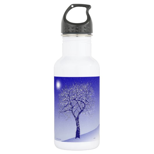 Winterboom Waterfles (Voorkant)