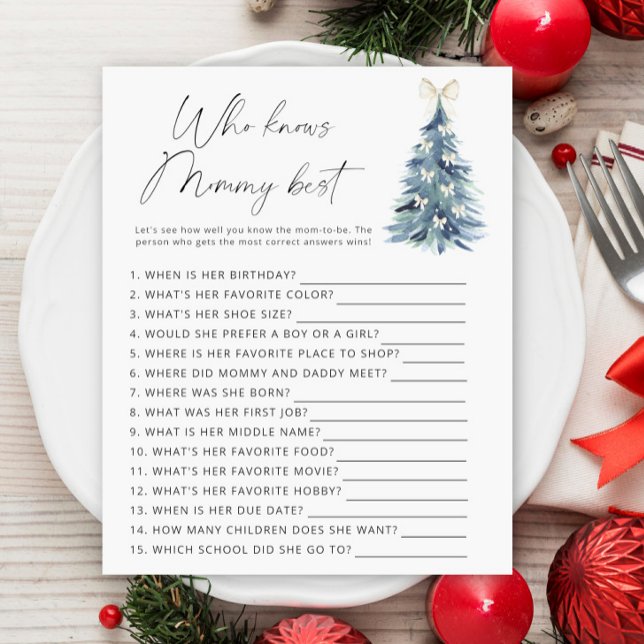 Winterboom Wie kent mama het beste? (Creator heeft geüpload)