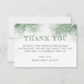 Winterbos baby shower dank u bedankkaart (Voorkant)